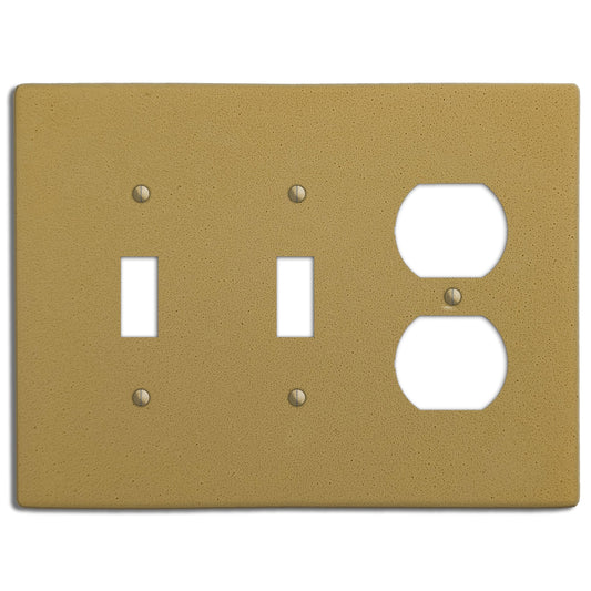Saffron Yellow Boho Smooth 2 Toggle / Duplex Outlet Cover Plate