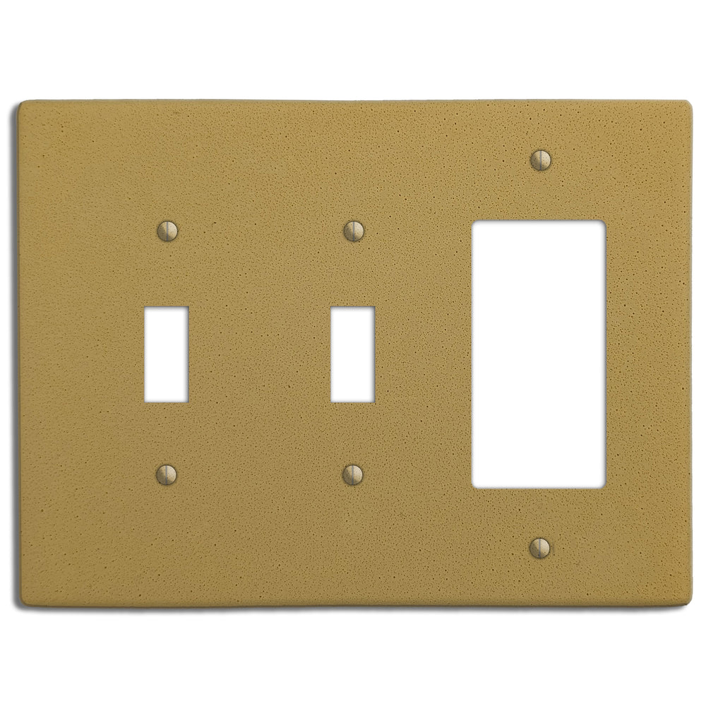 Saffron Yellow Boho Smooth 2 Toggle / Rocker Cover Plate