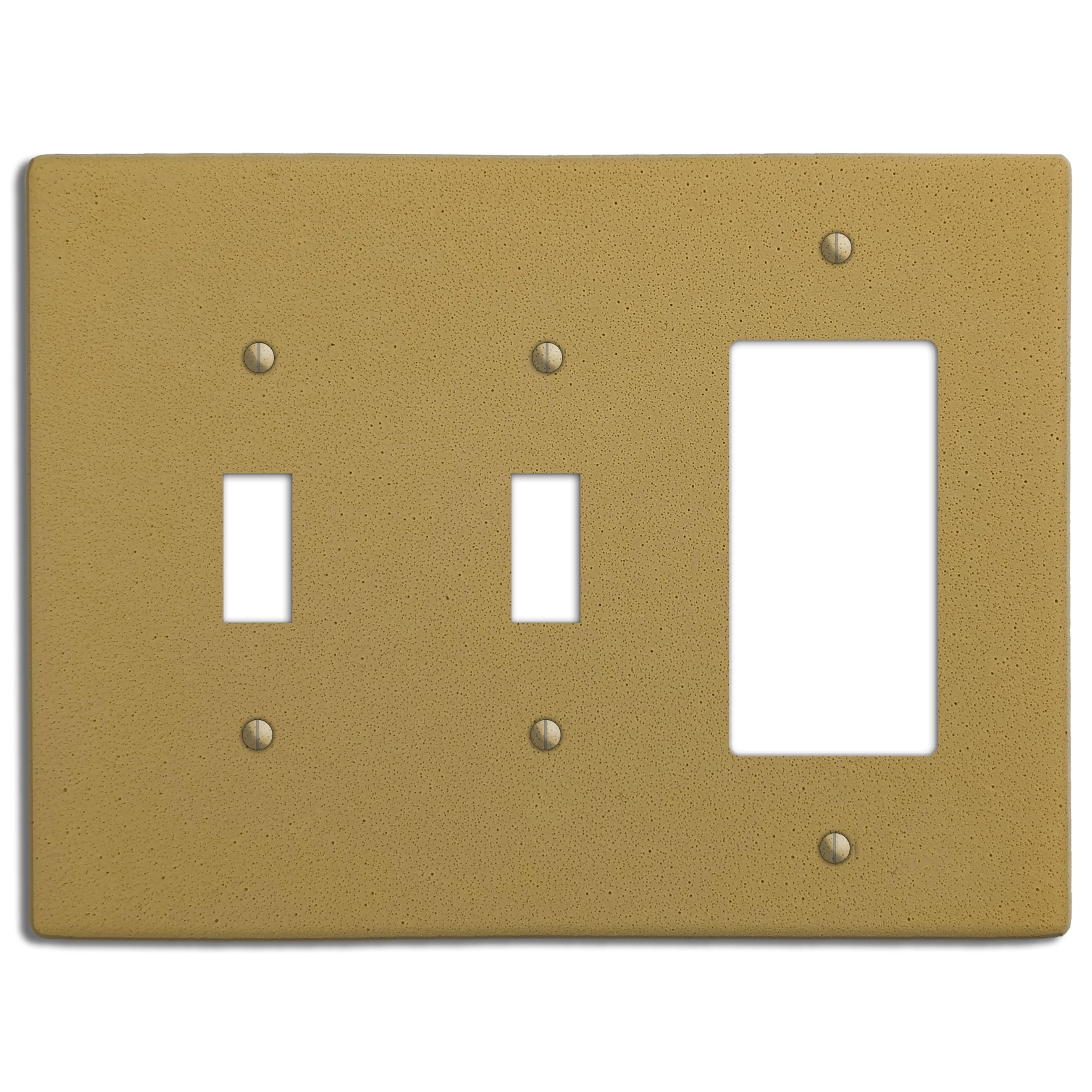 Saffron Yellow Boho Smooth 2 Toggle / Rocker Cover Plate