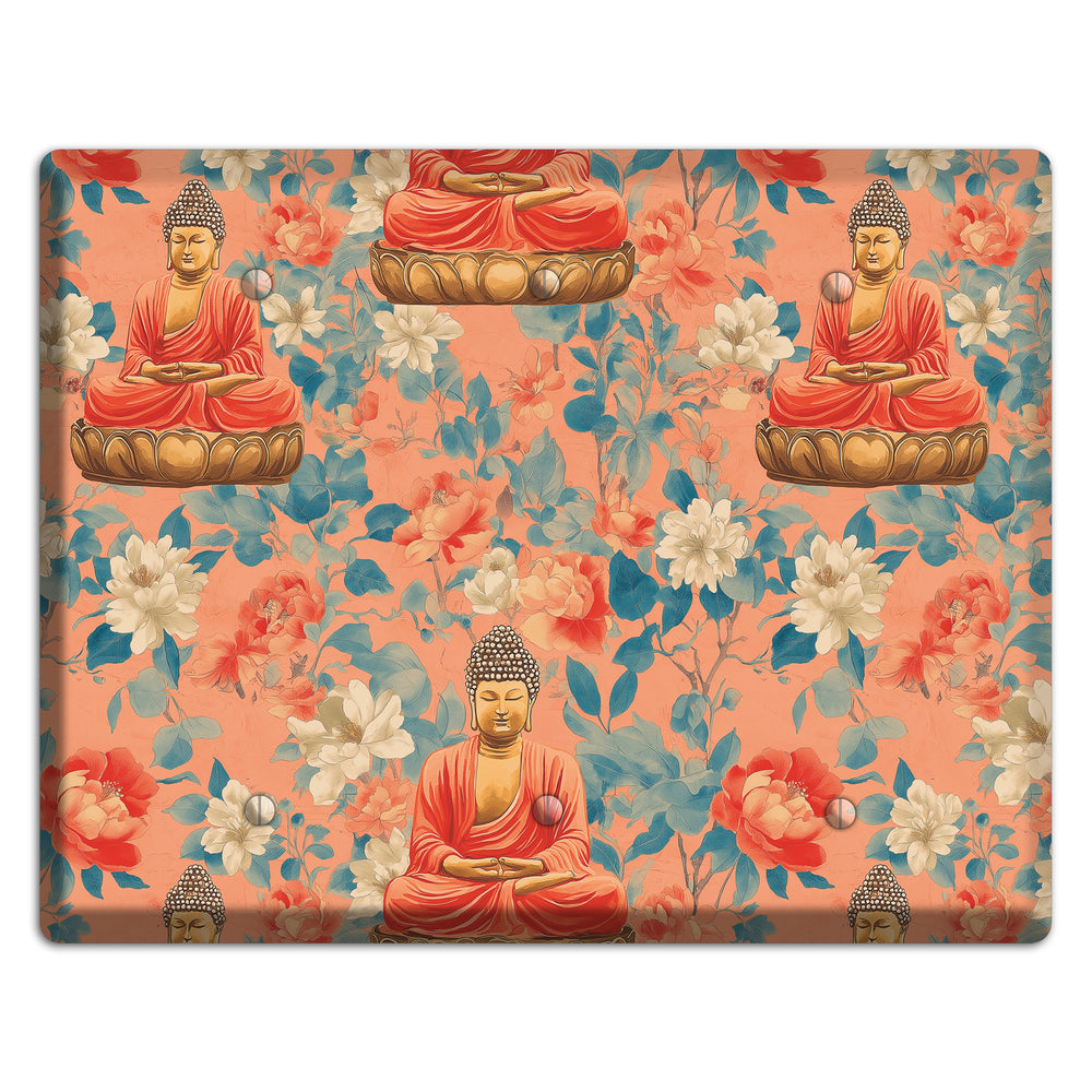 Lotus & Coral 3 Blank Wallplate