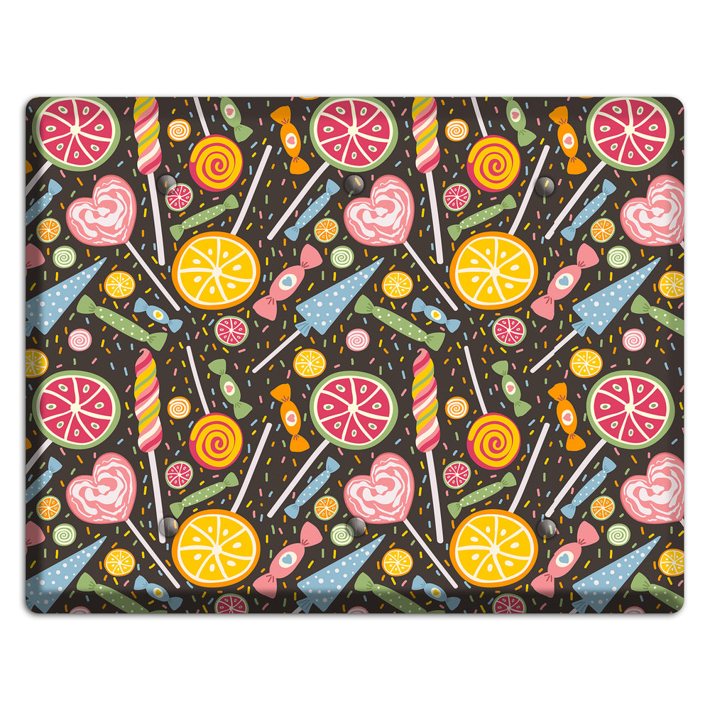 Candy Carnival (Dark) 3 Blank Wallplate