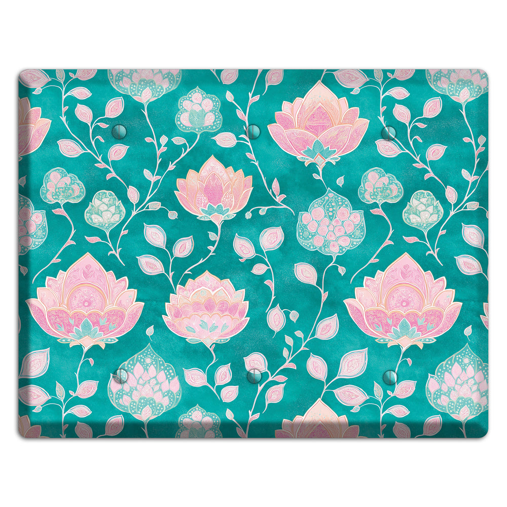 Lotus Garden Bloom 3 Blank Wallplate