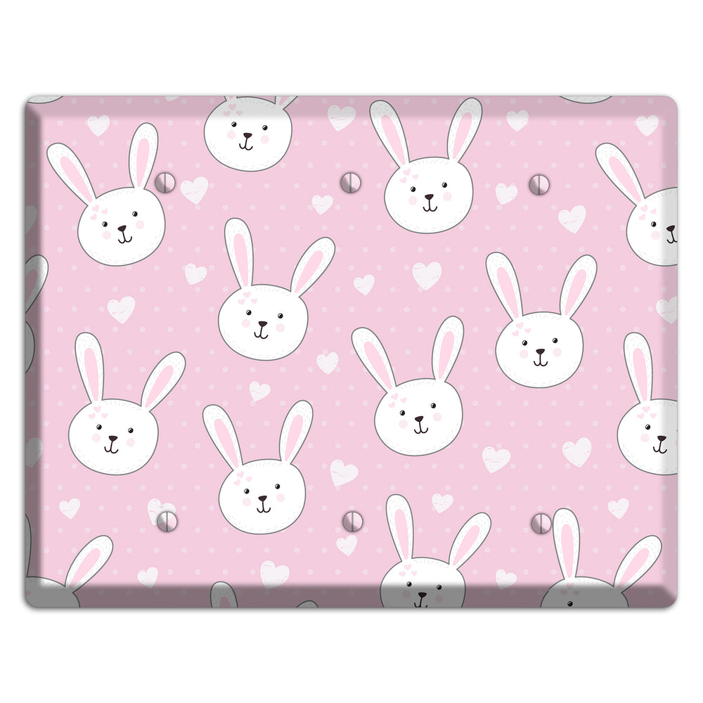 Bunny Love 3 Blank Wallplate