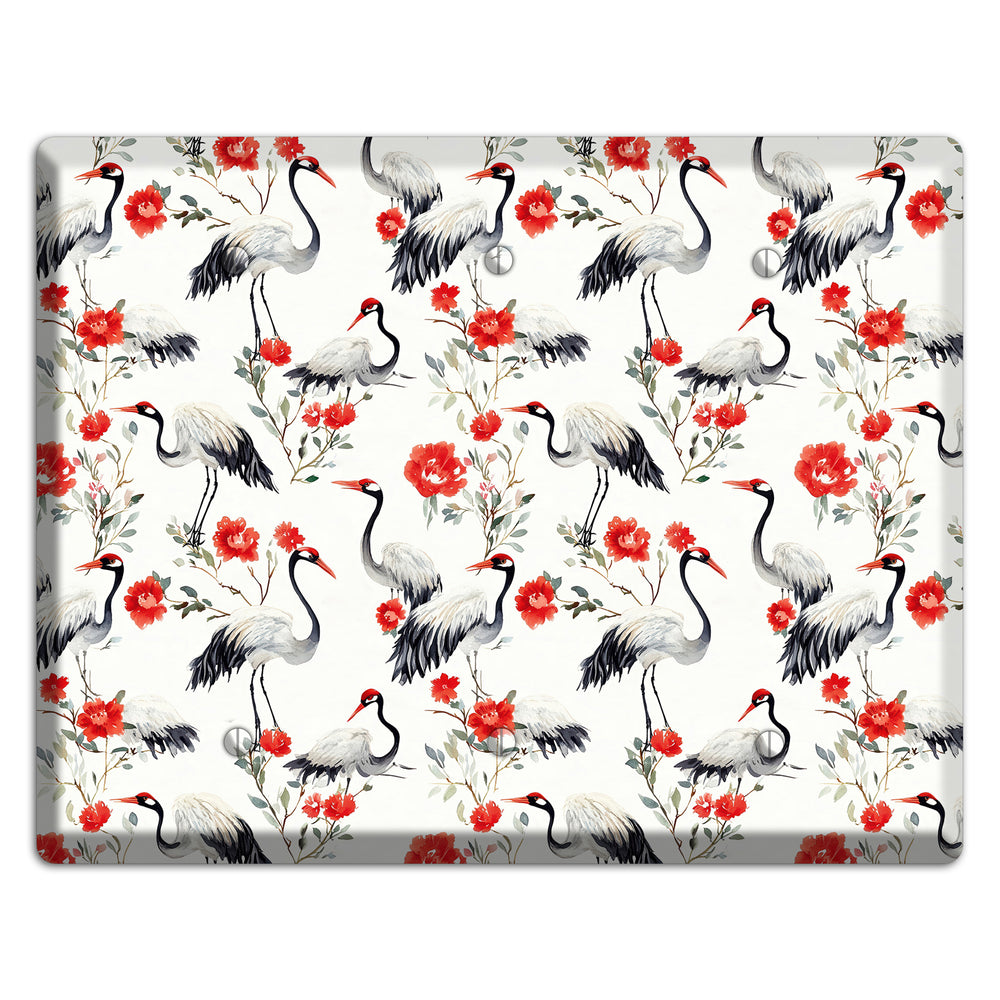 Scarlet Plume Garden 3 Blank Wallplate