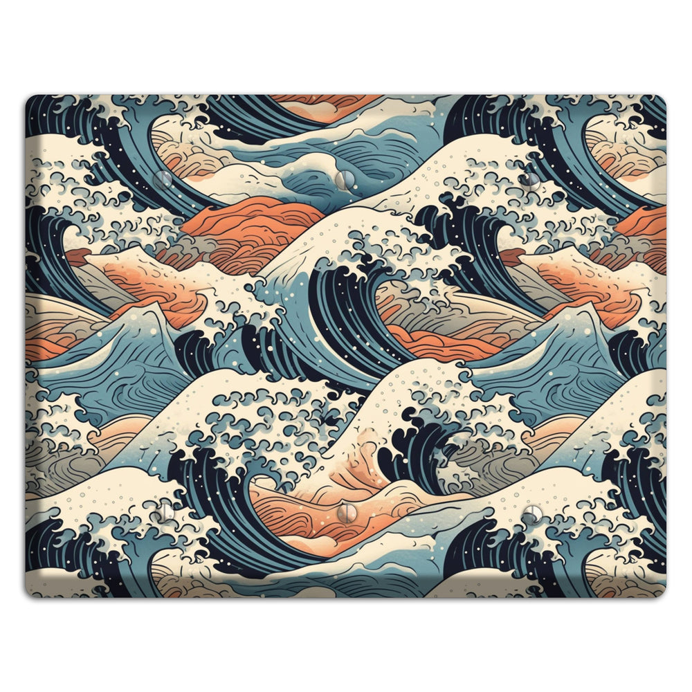Crashing Tide Scroll 3 Blank Wallplate