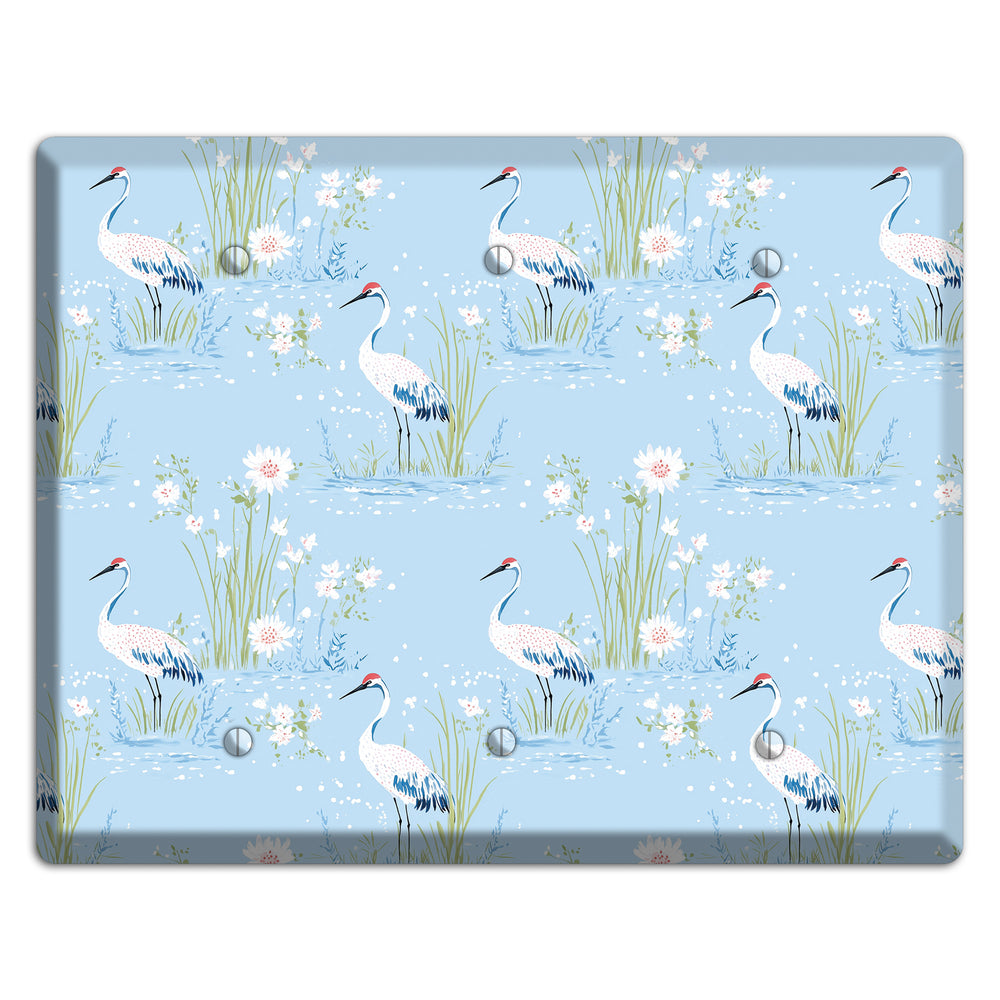 Powder Blue Marsh 3 Blank Wallplate