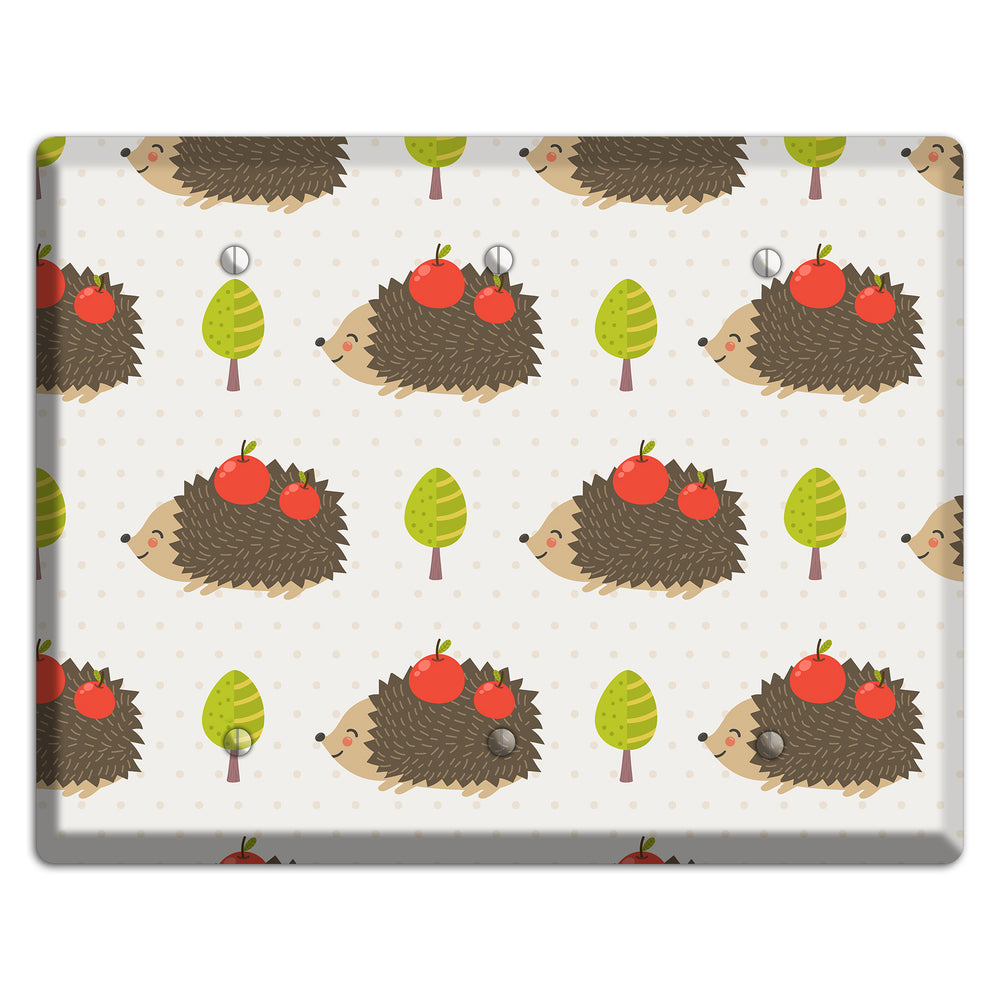 Hedgehog Harvest 3 Blank Wallplate