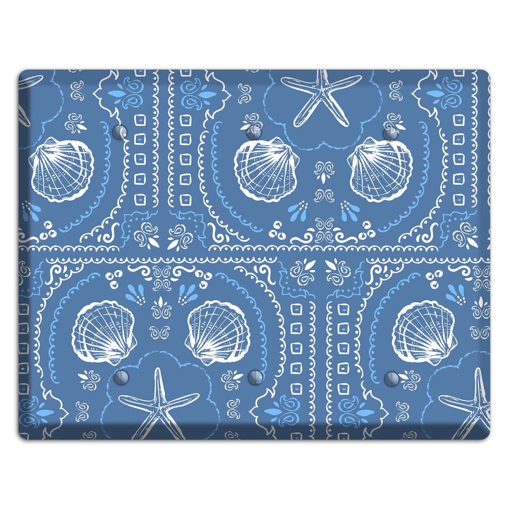 Cerulean Bandana Shore 3 Blank Wallplate