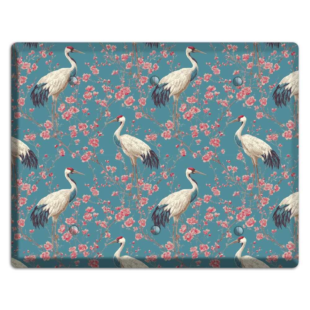 Azure Blossom Vigil 3 Blank Wallplate