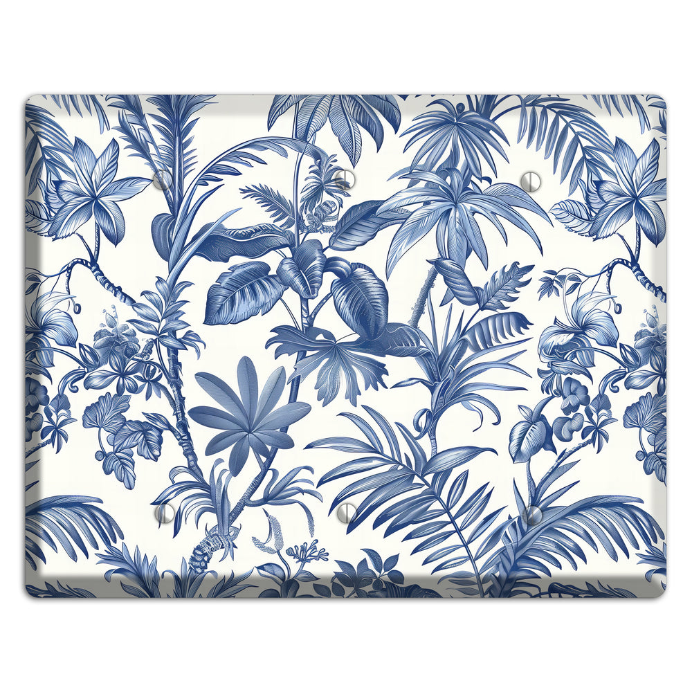 Tropic Indigo Reverie 3 Blank Wallplate