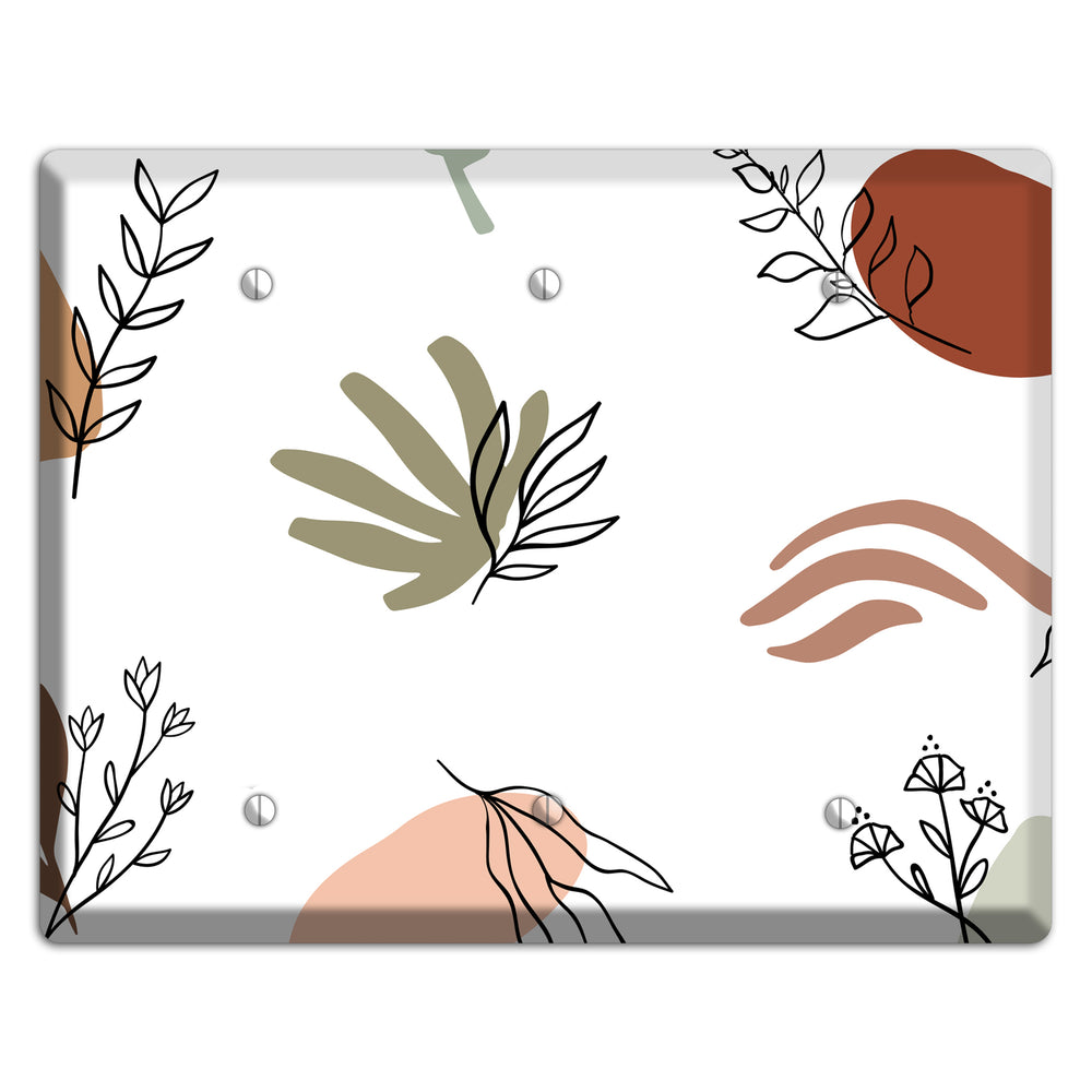Wildflower & Clay 3 Blank Wallplate