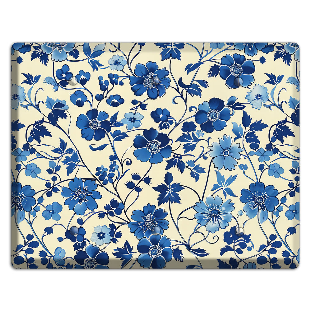 Porcelain Garden Riot 3 Blank Wallplate