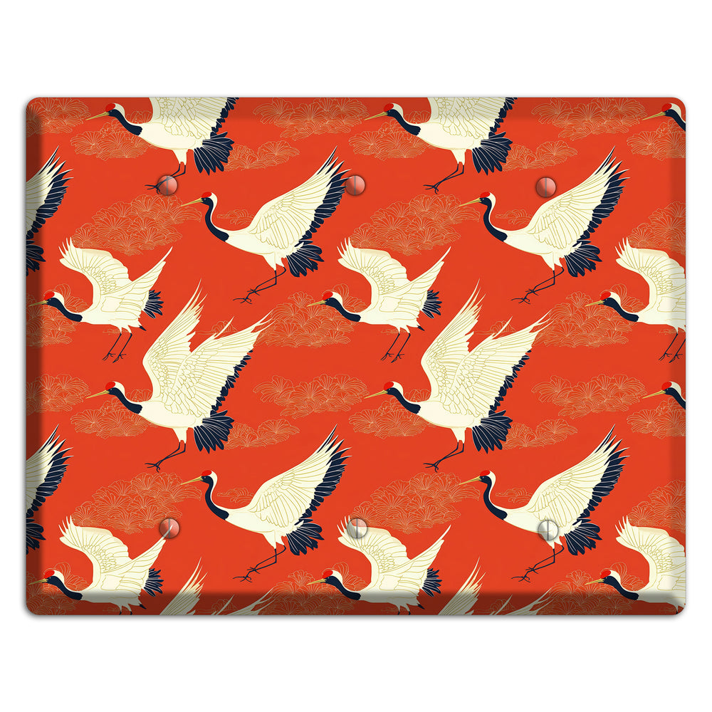 Vermillion Crane Flight 3 Blank Wallplate