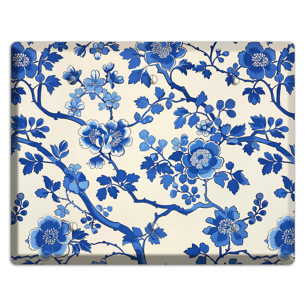 Porcelain Garden Bloom 3 Blank Wallplate