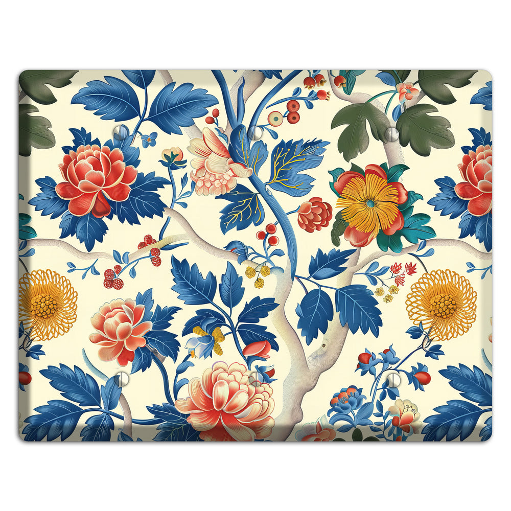 Porcelain Garden Riot 3 Blank Wallplate