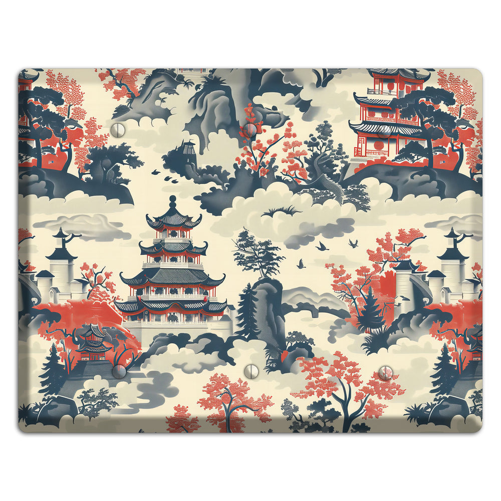 Ink & Ember Pagoda 3 Blank Wallplate