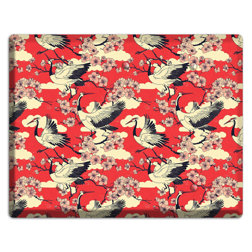 Crimson Blossom Ascent 3 Blank Wallplate