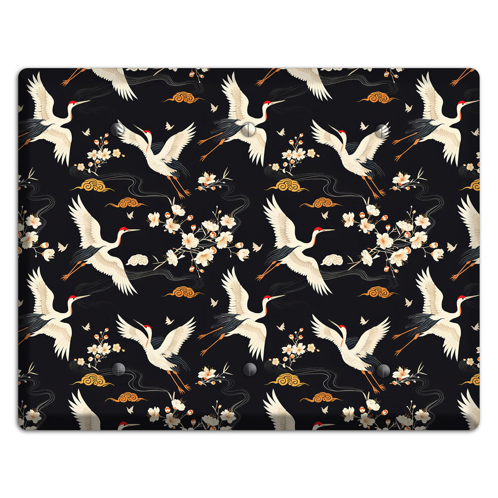 Obsidian Crane Nocturne 3 Blank Wallplate