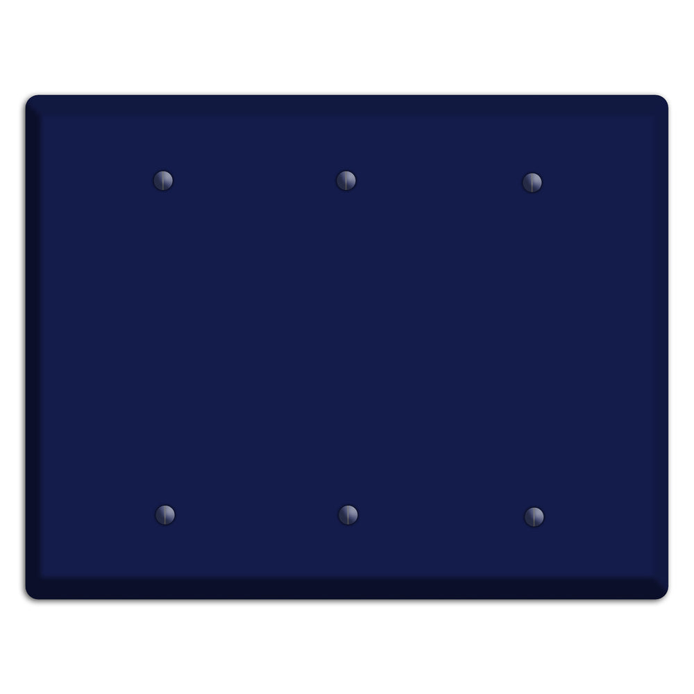 Baxter Midnight Navy Solid 3 Blank Wallplate