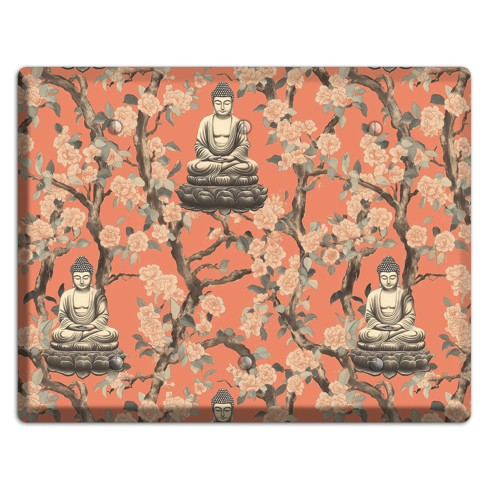 Lotus & Bough 3 Blank Wallplate