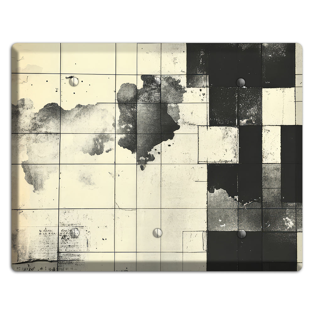 Weathered Grid Chronicle 3 Blank Wallplate