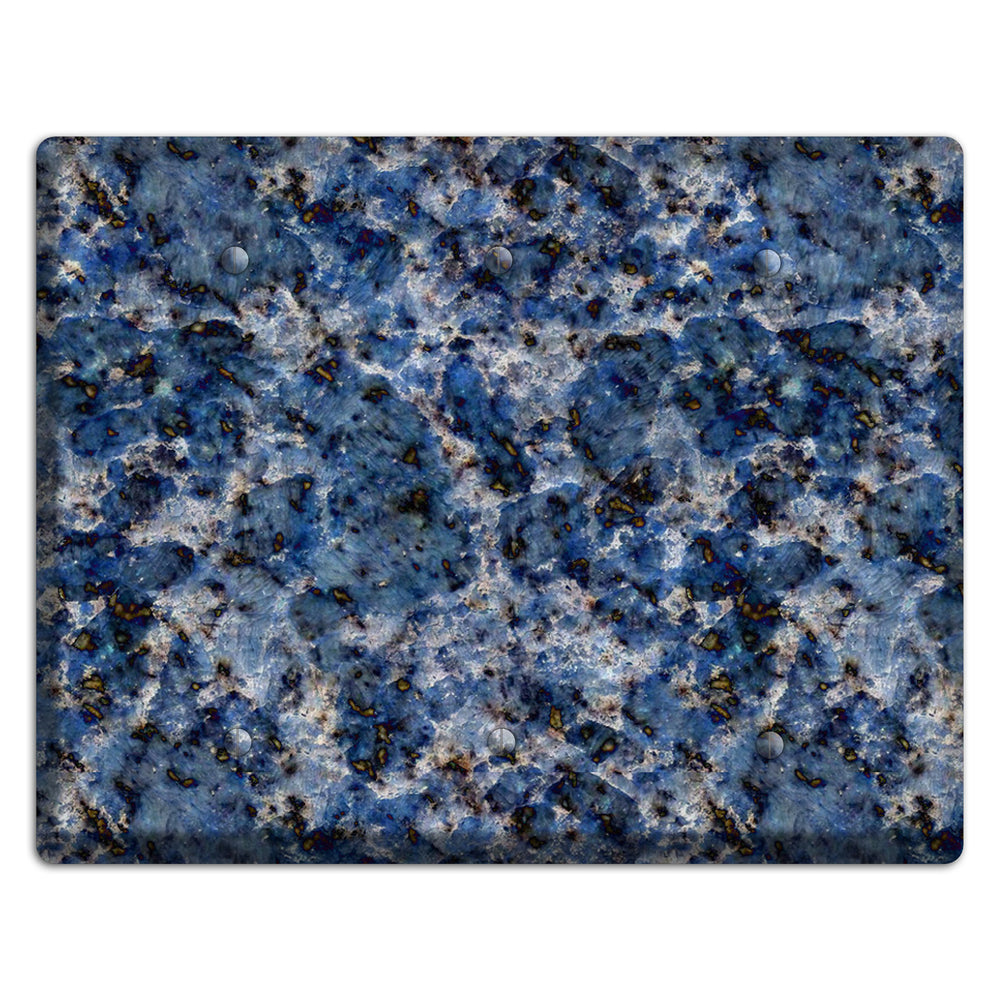 Blue Bahia Granite 3 Blank Wallplate