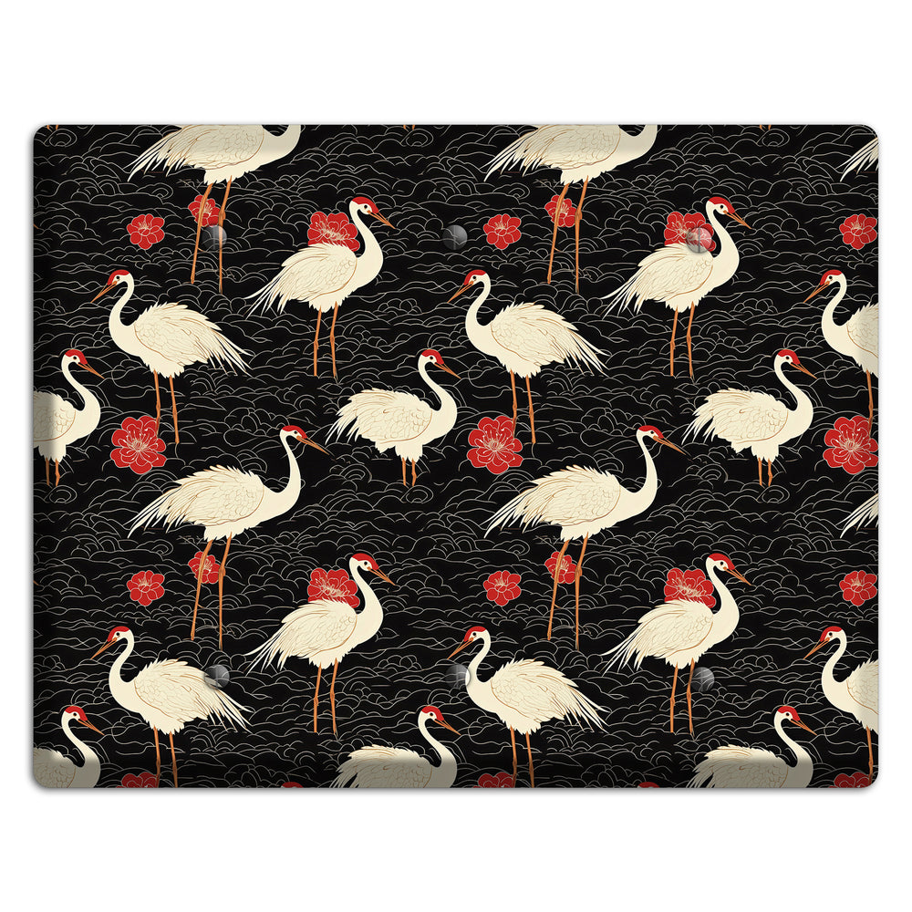 Ebony Crane Vigil 3 Blank Wallplate