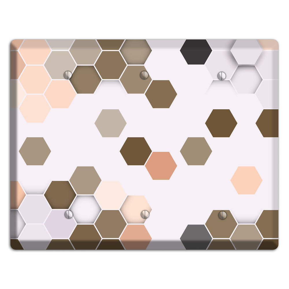 Clay & Terracotta Geometric Tiling 3 Blank Wallplate