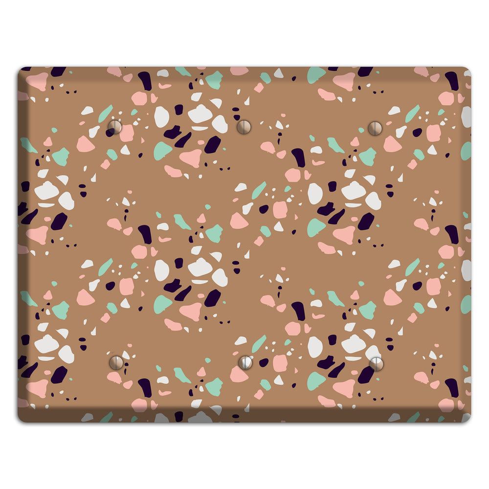 Clay Pebble Drop 3 Blank Wallplate