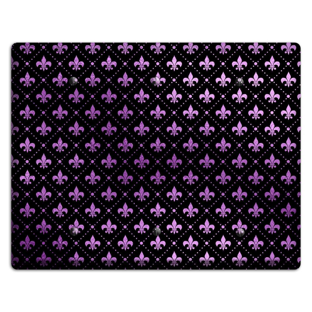 Royal Lilac Grid 3 Blank Wallplate