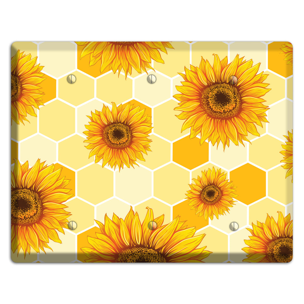 Sunflower & Comb 3 Blank Wallplate