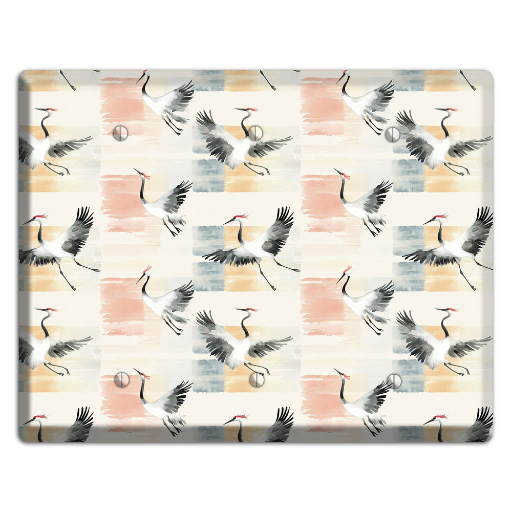 Blush Patchwork Flight 3 Blank Wallplate