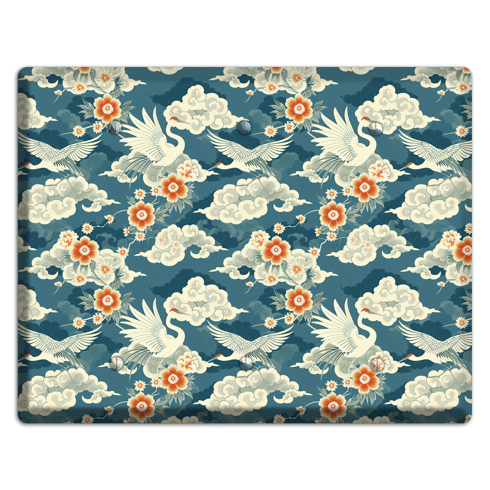 Teal Crane Ascendant 3 Blank Wallplate