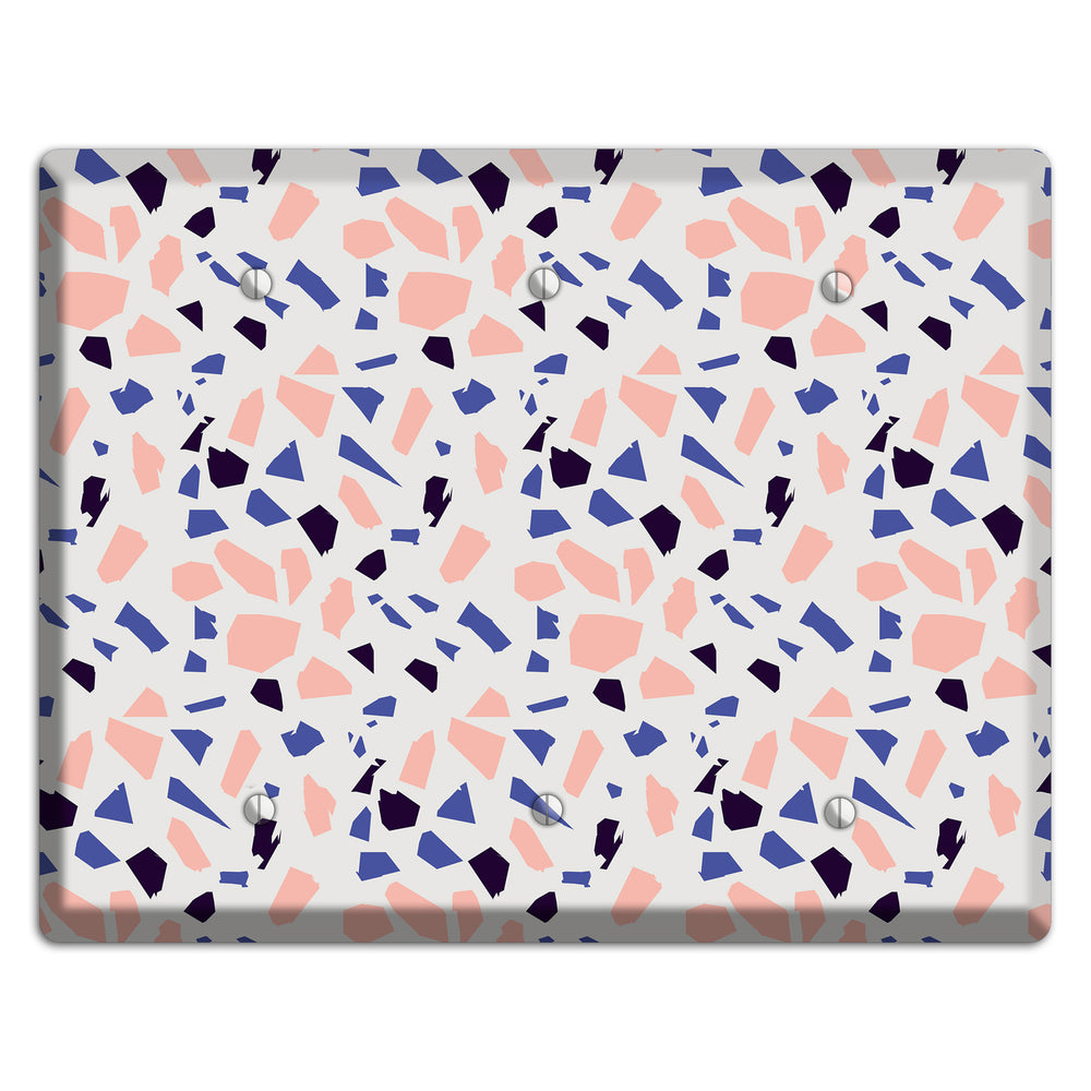 Coral Indigo Burst 3 Blank Wallplate