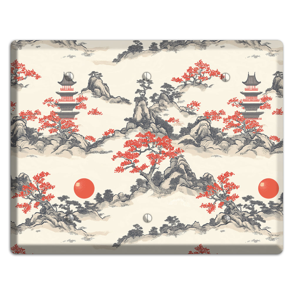 Ember & Stone Peaks 3 Blank Wallplate