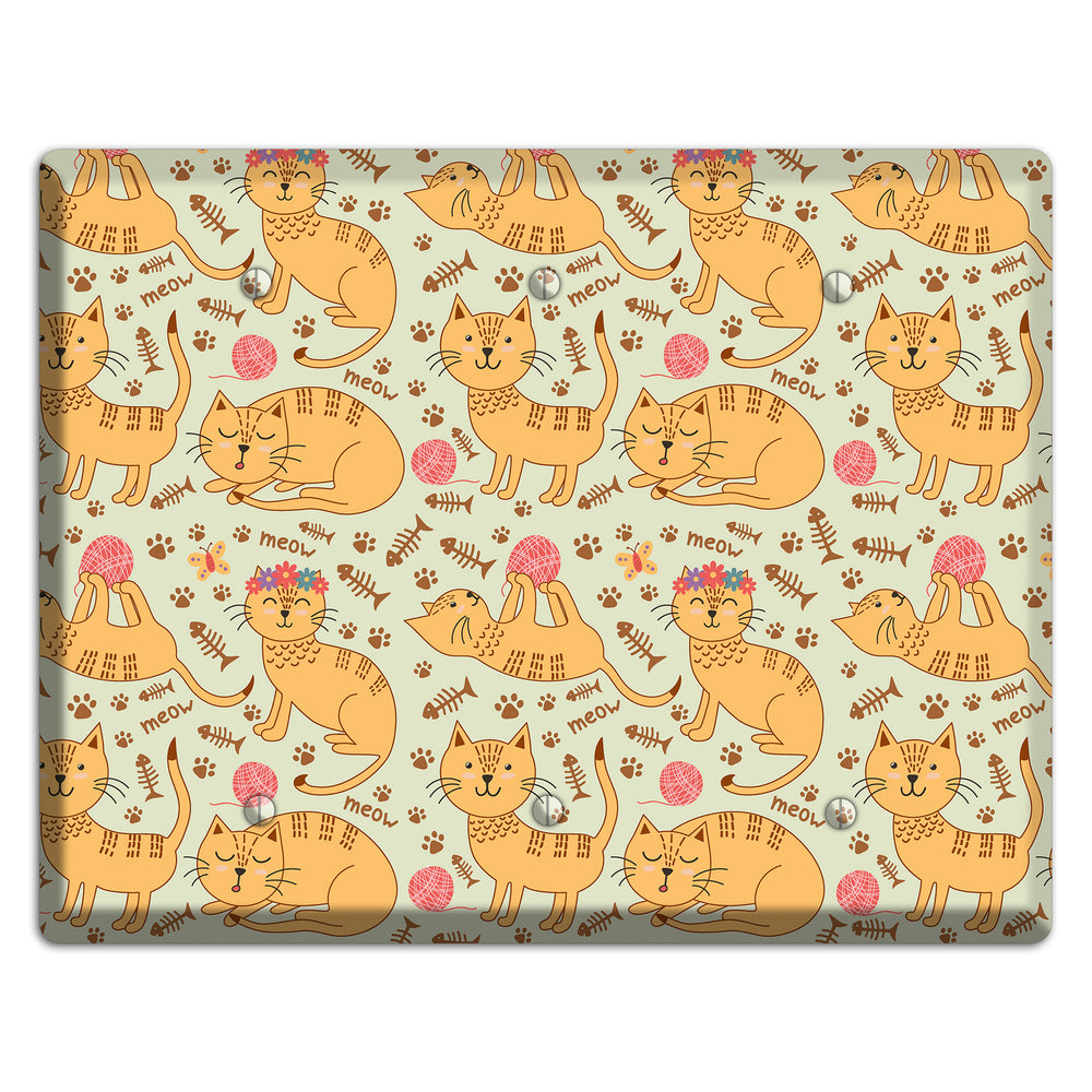 Meow Mix (Beige) 3 Blank Wallplate