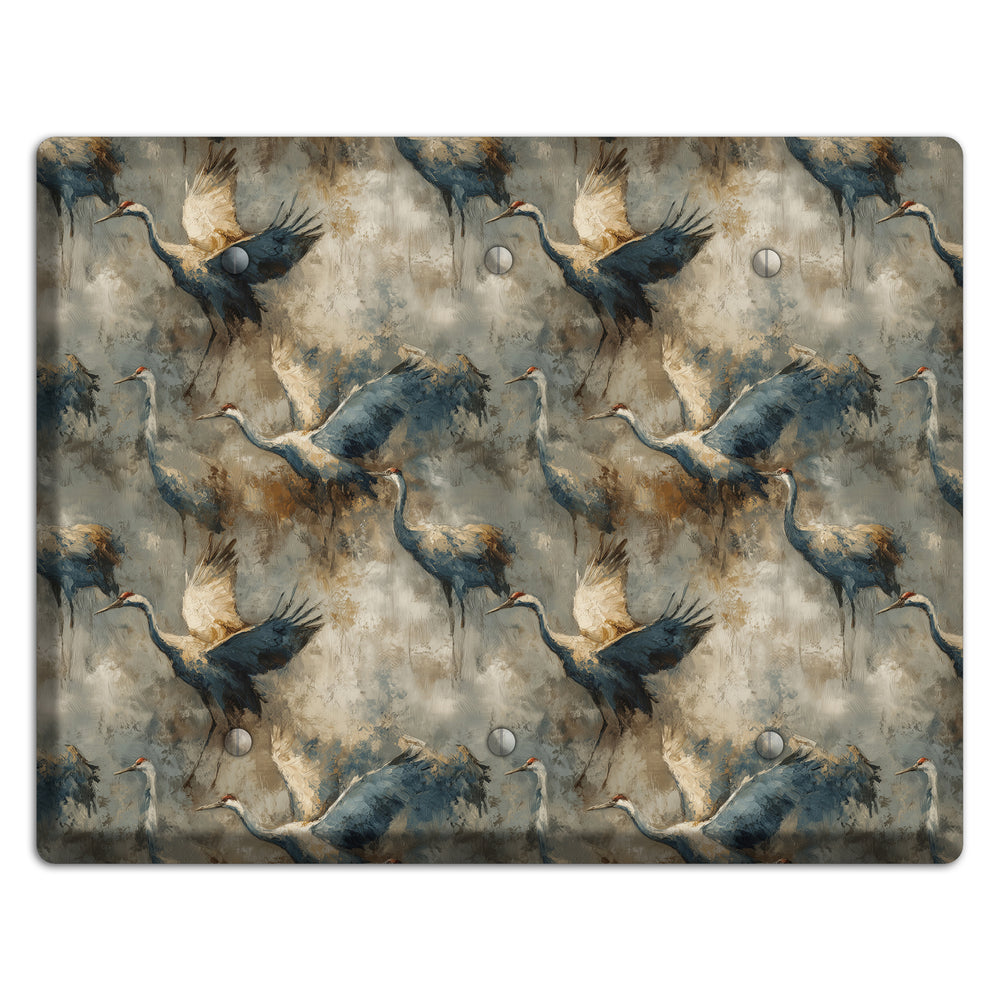 Slate Crane Migration 3 Blank Wallplate