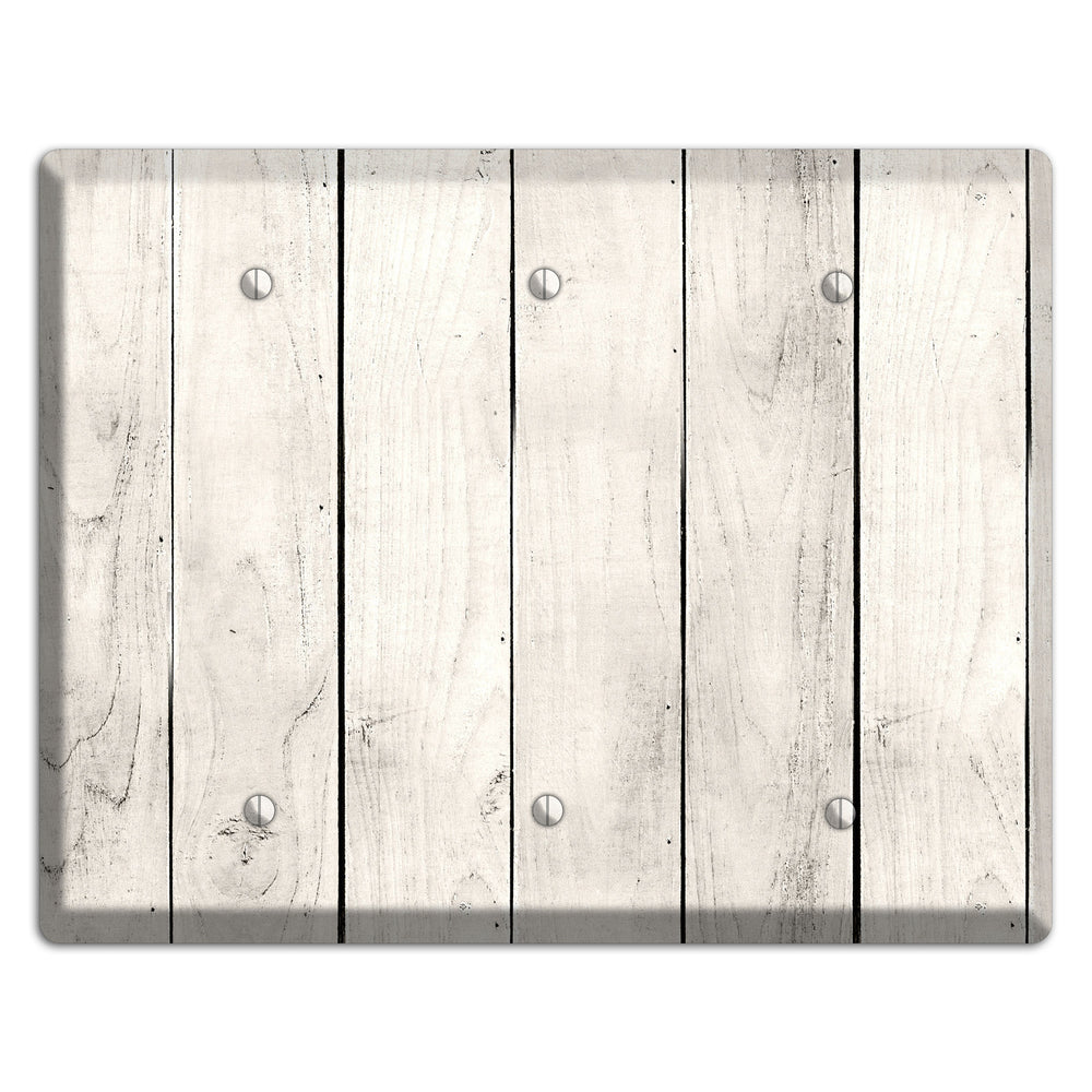 Whitewashed Planks 3 Blank Wallplate