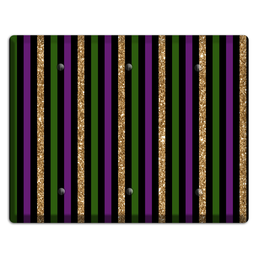 Carnival Stripes: Noir 3 Blank Wallplate