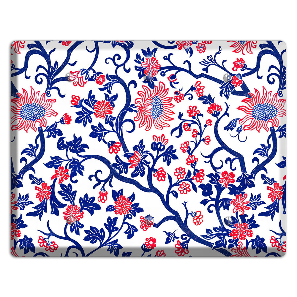 Crimson Vine Riot 3 Blank Wallplate