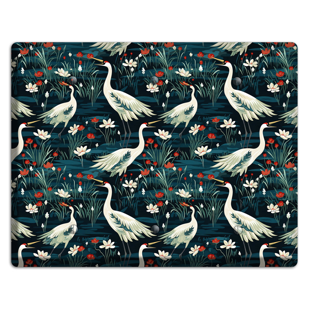 Midnight Lotus Marsh 3 Blank Wallplate