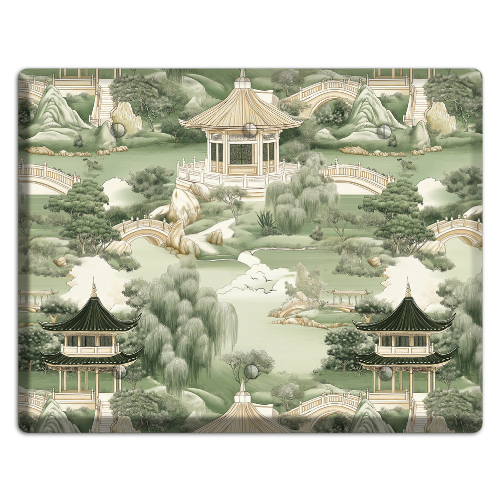 Jade Garden Toile 3 Blank Wallplate