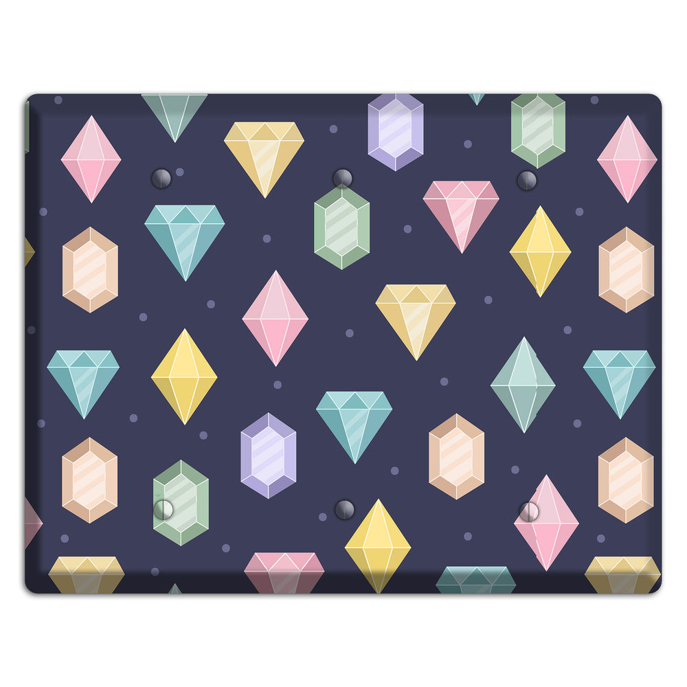 Sparkle Gems 3 Blank Wallplate