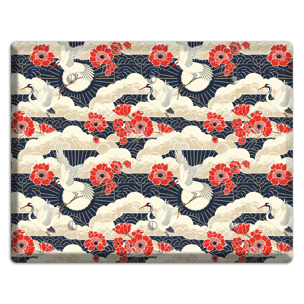 Crimson Peony Ascent 3 Blank Wallplate