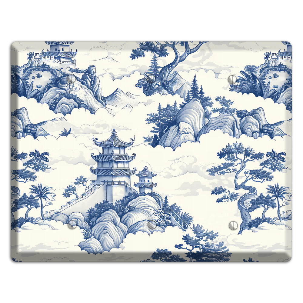 Celestial Pagoda Mist 3 Blank Wallplate