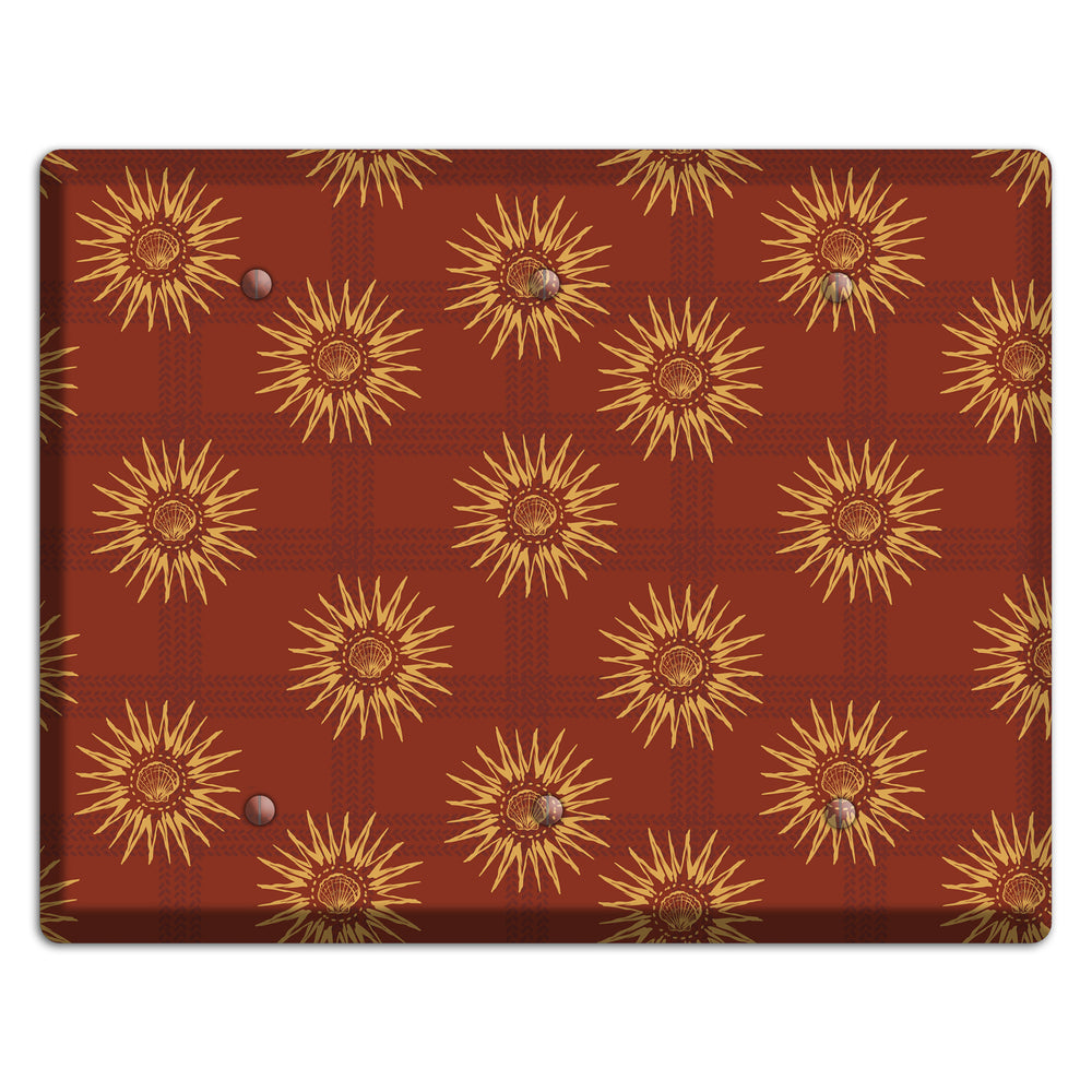 Russet Sun Plaid 3 Blank Wallplate