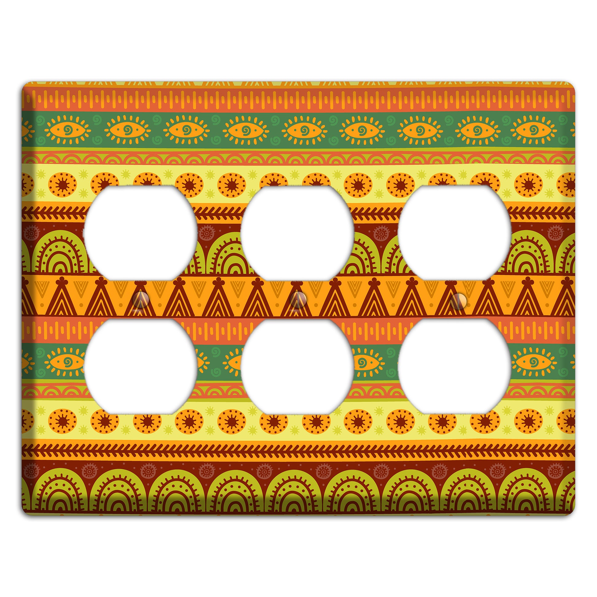 Ethnic Harmony 3 Duplex Wallplate