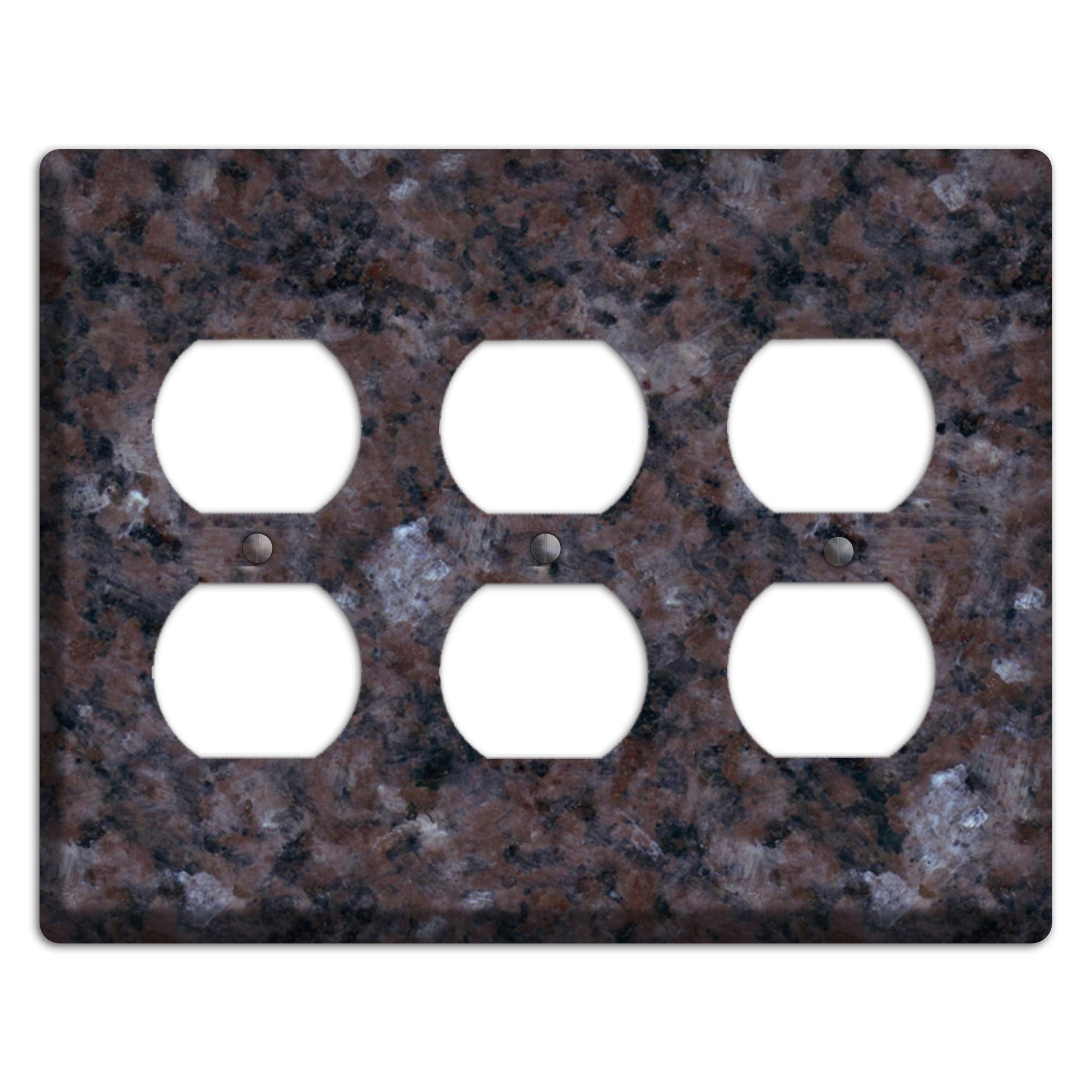 Tan Brown Granite 3 Duplex Wallplate
