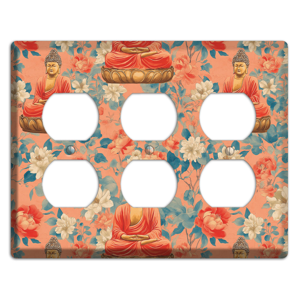 Lotus & Coral 3 Duplex Wallplate