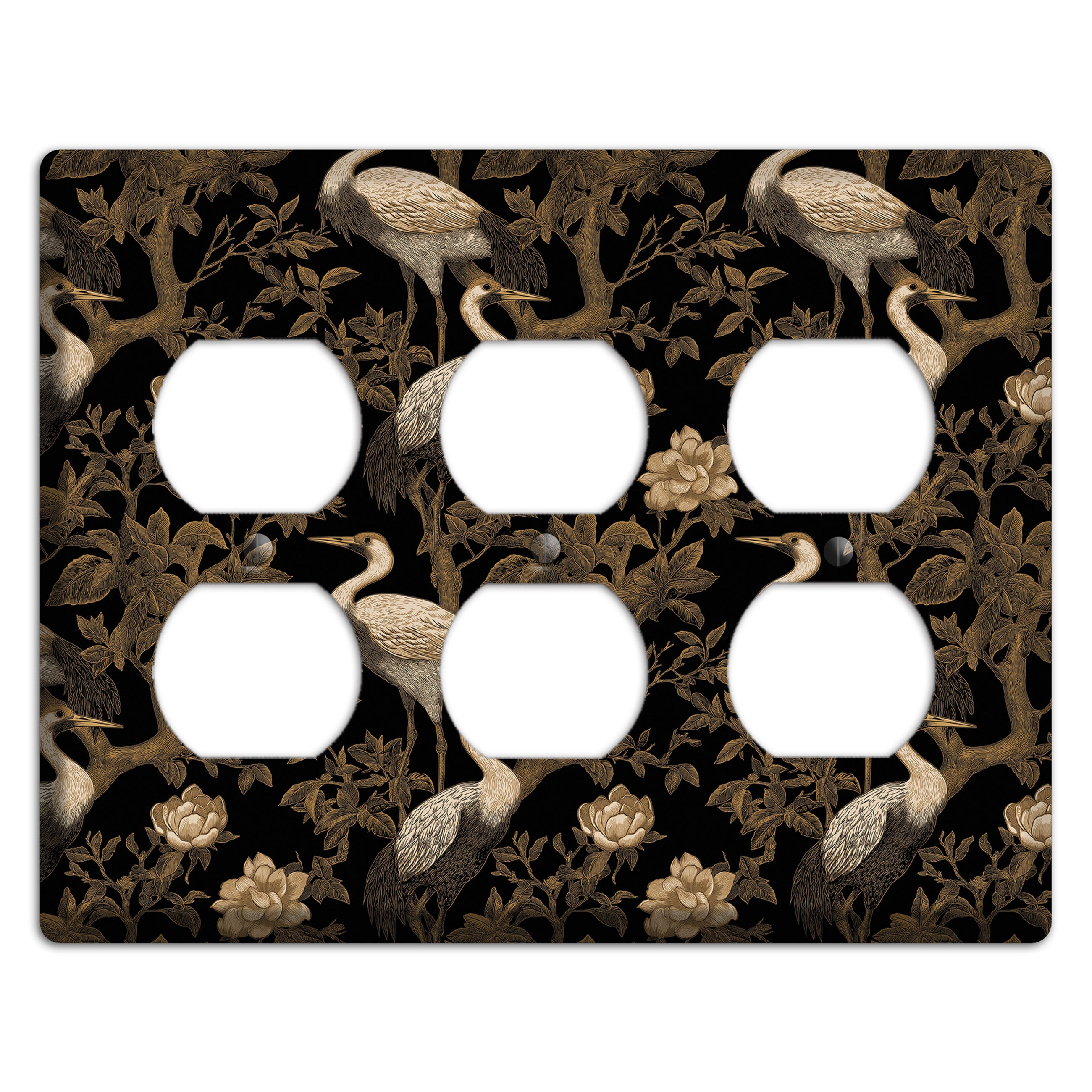 Obsidian Heron Dusk 3 Duplex Wallplate